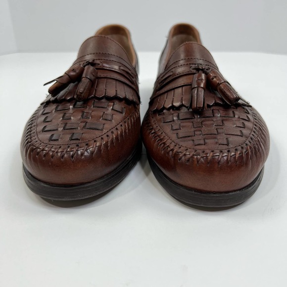 Giorgio Brutini Brown Leather Tassel Slip On Loafers Mens Size 10 D - Picture 3 of 13